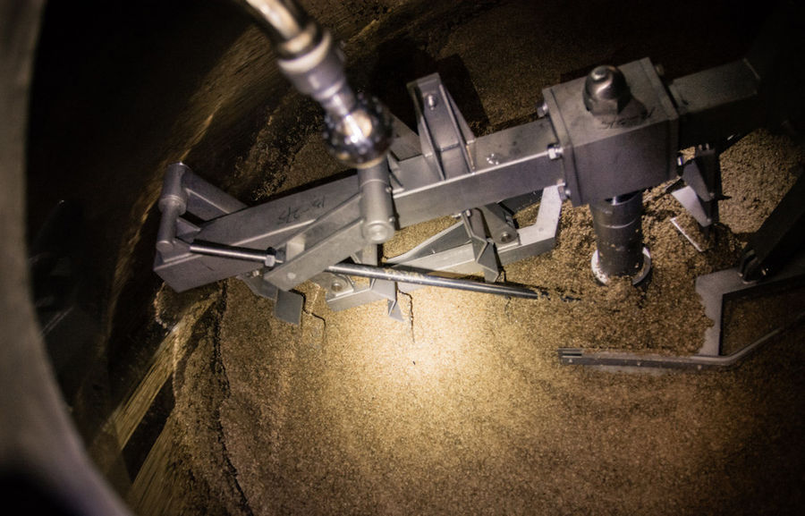 beer brewing machine inside with liquid composition at Cretan Brewery plant